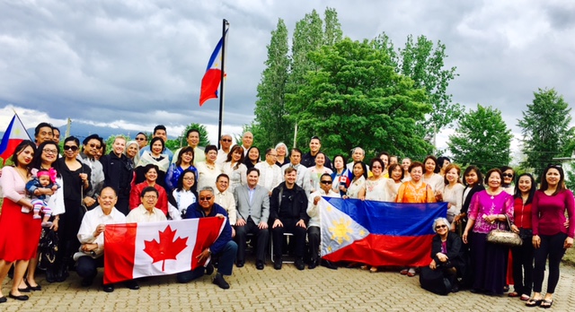 Flag raising at Filipino plaza hosted by UFCABC guests MP Don Davies, MLA Mable Elmore and Consulate representative Vice Consul Anthony Mandap around 75 community leaders attended. 1st of the 4 events of UFCABC, 2nd will be the Gala Night on June 17 at Westin Bayshore, 3rd Pista ng Bayan at Memorial Park, Vancouver and 4th Mindanao Tapestry Fashion Show by Renee Salud on August and the venue to be announce later. UFCABC Officers: