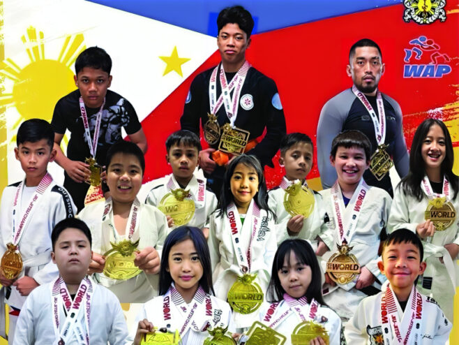 Filipino champions in the recent jiu-jitsu international world championships in Nagoya, Japan.